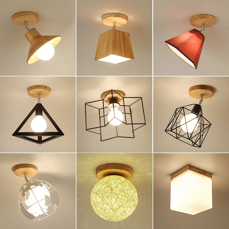 Iron 5W Iron Ceiling Lamp Shade Pendant Light