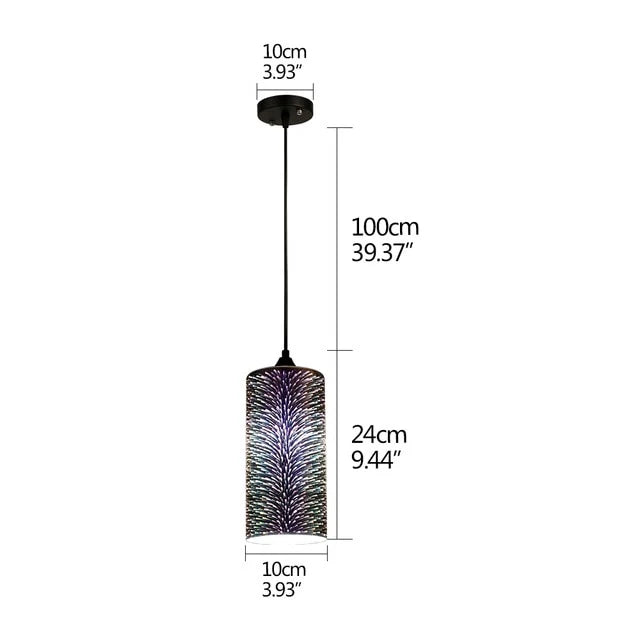 Modern 3D Colorful Nordic Starry Sky Hanging Glass