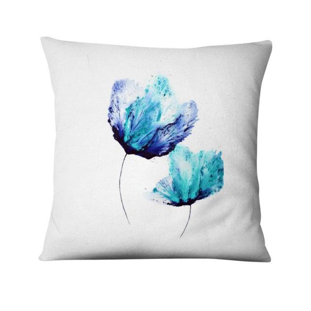 Modern Art Floral Printed Pillowcase